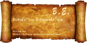 Bohács Eleonóra névjegykártya